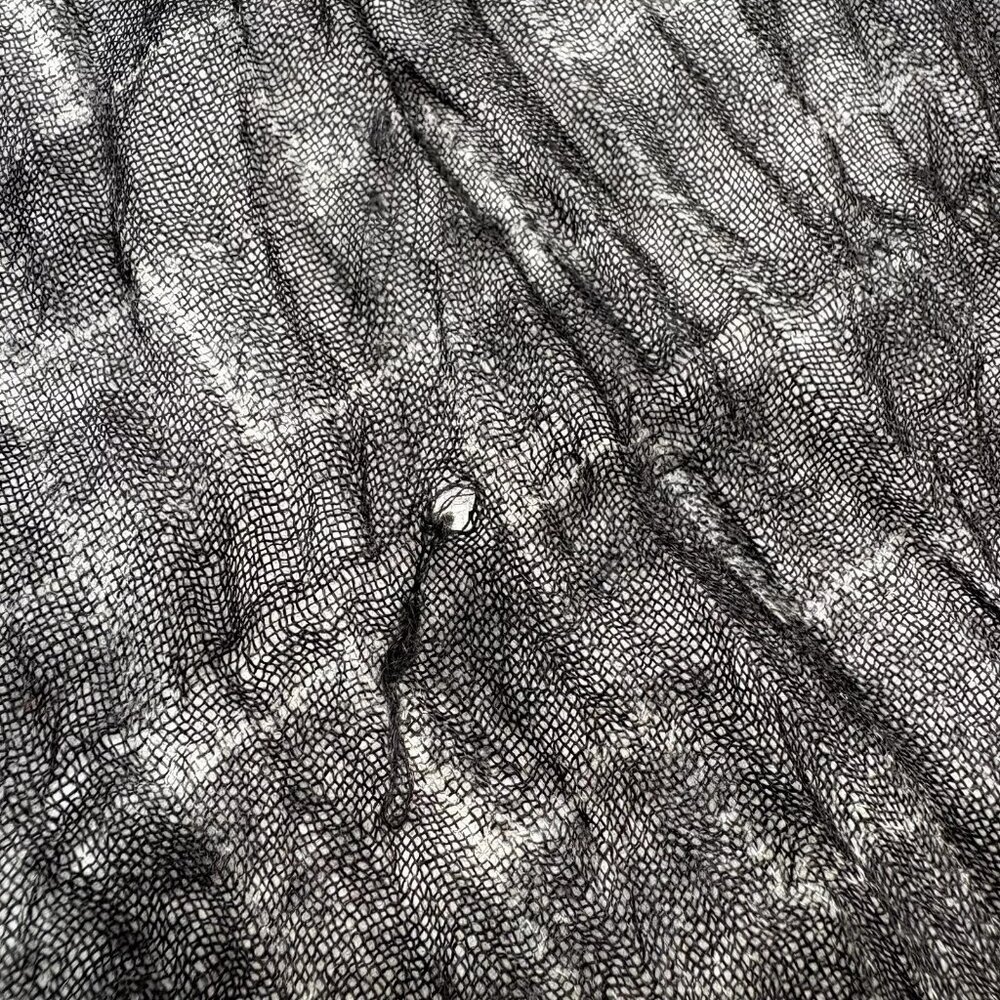 Authentic LOUIS VUITTON Large Scarf Damier Pattern Black Cashmere - Picture 13 of 16